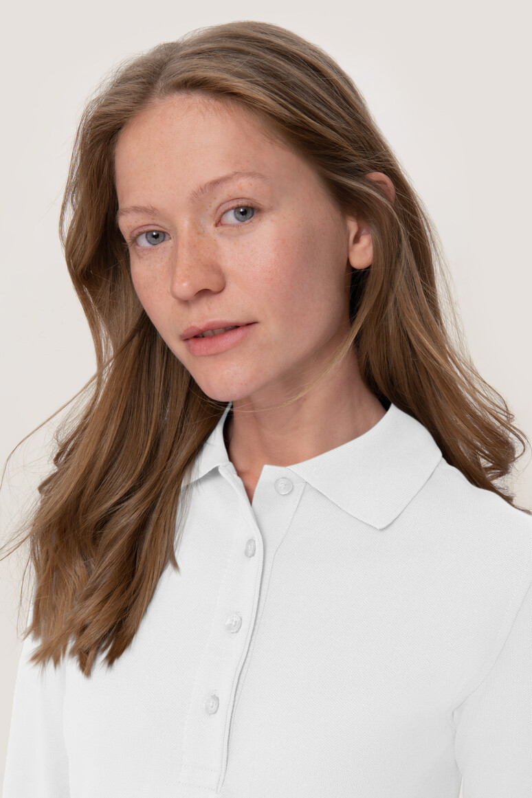 215 HAKRO Damen Longsleeve-Poloshirt Mikralinar®