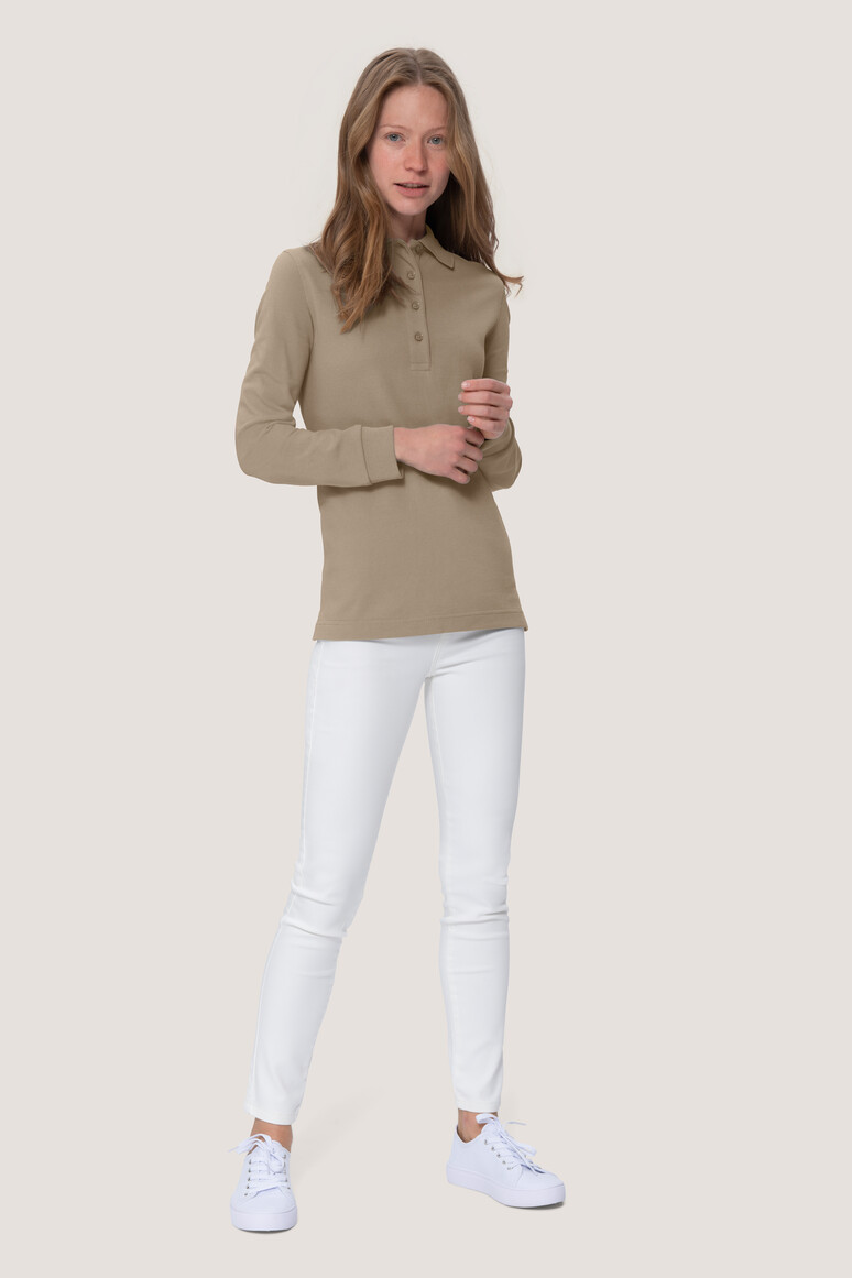 215 HAKRO Damen Longsleeve-Poloshirt Mikralinar®