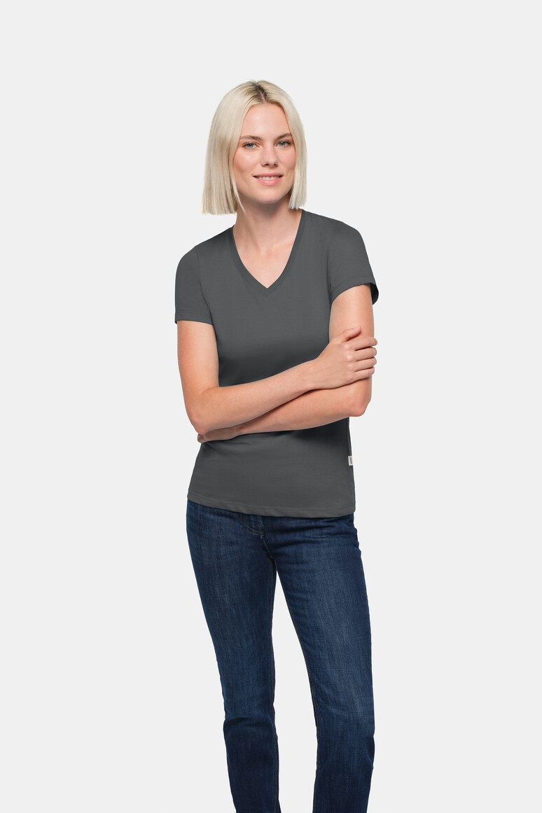 126 HAKRO Damen V-Shirt Classic