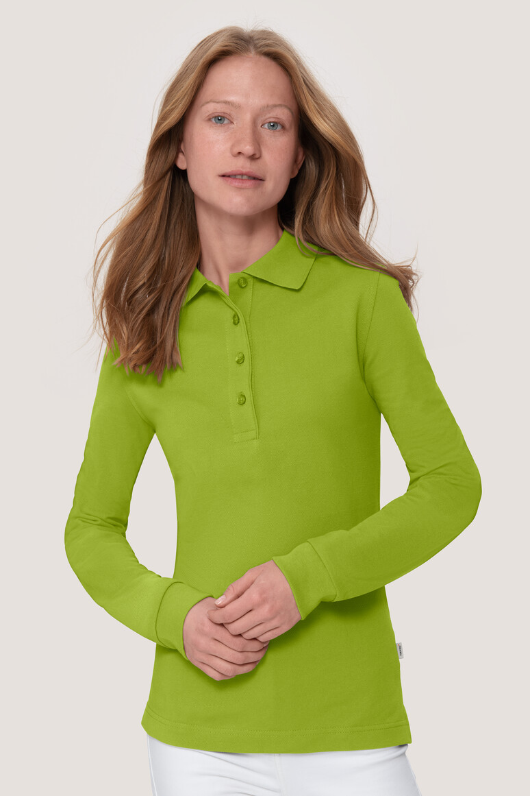 215 HAKRO Damen Longsleeve-Poloshirt Mikralinar®