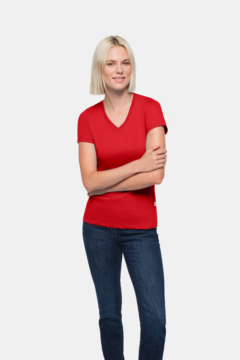 126 HAKRO Damen V-Shirt Classic