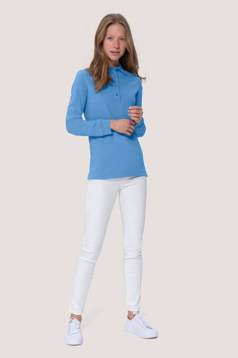215 HAKRO Damen Longsleeve-Poloshirt Mikralinar®