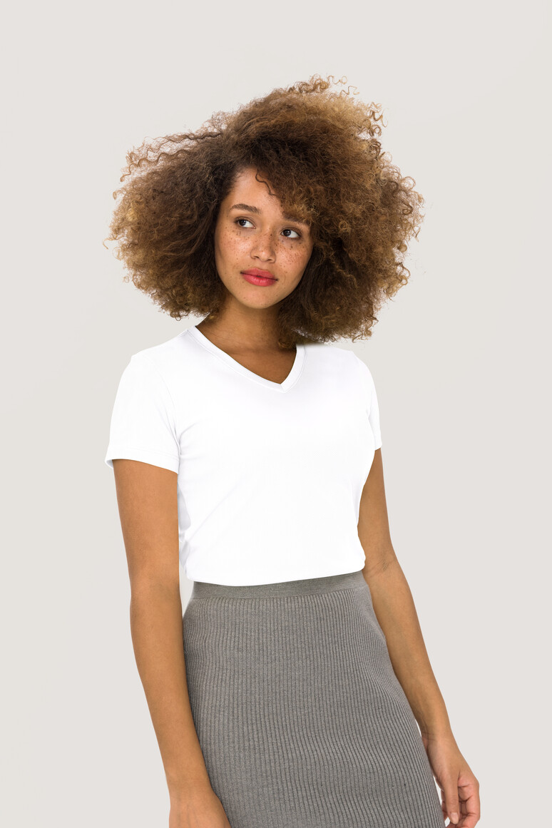 187 HAKRO Damen V-Shirt COOLMAX®