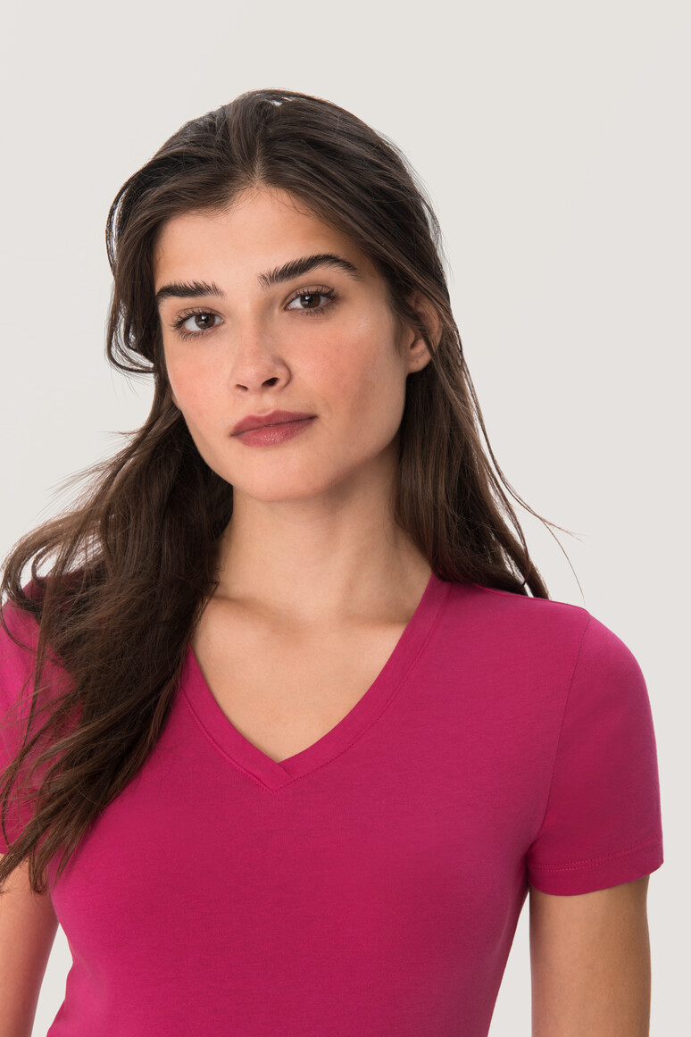 126 HAKRO Damen V-Shirt Classic