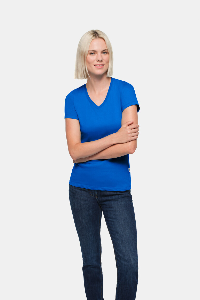 126 HAKRO Damen V-Shirt Classic