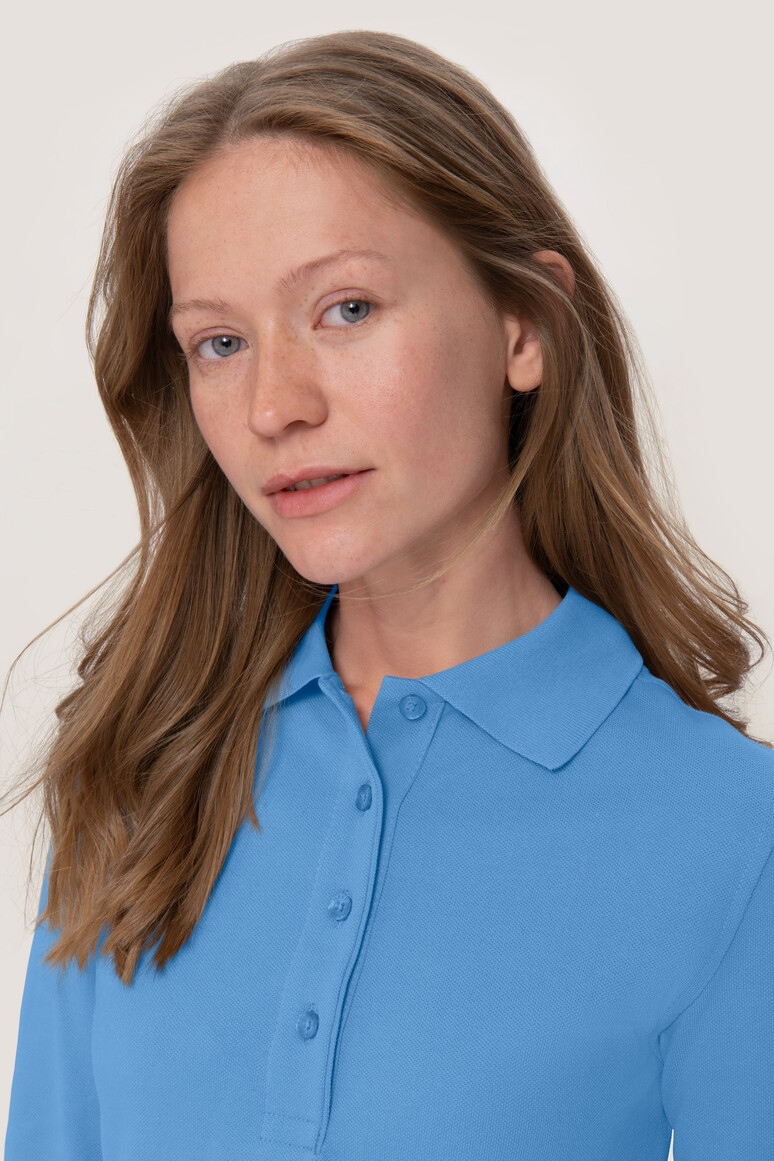 215 HAKRO Damen Longsleeve-Poloshirt Mikralinar®