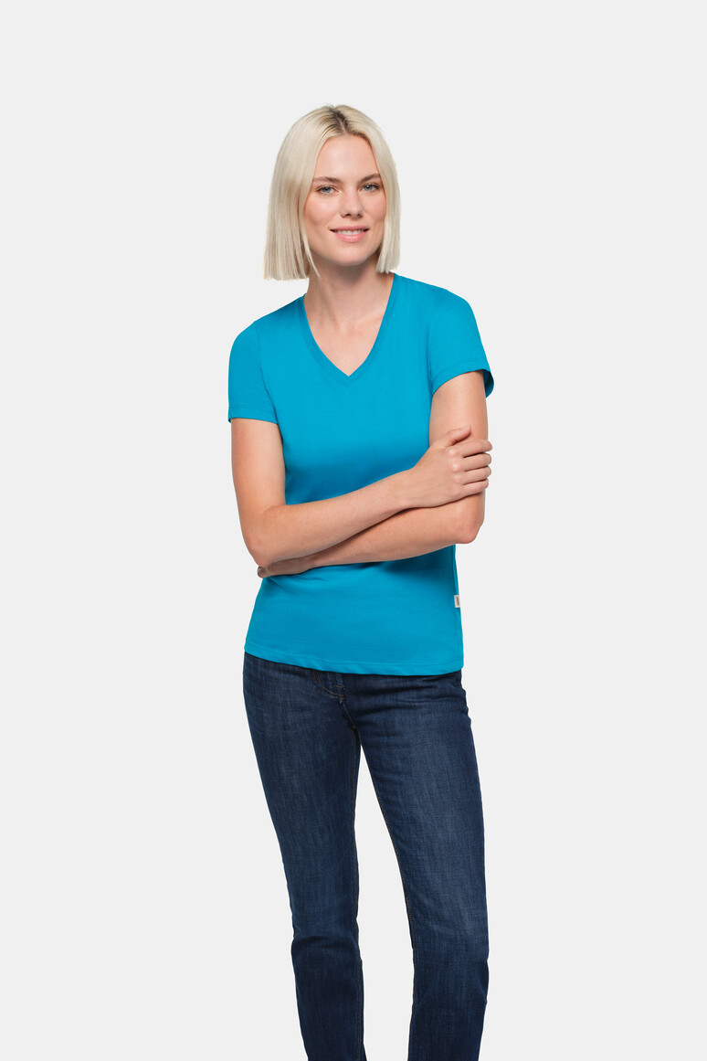 126 HAKRO Damen V-Shirt Classic