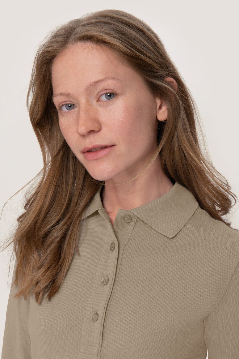 215 HAKRO Damen Longsleeve-Poloshirt Mikralinar®
