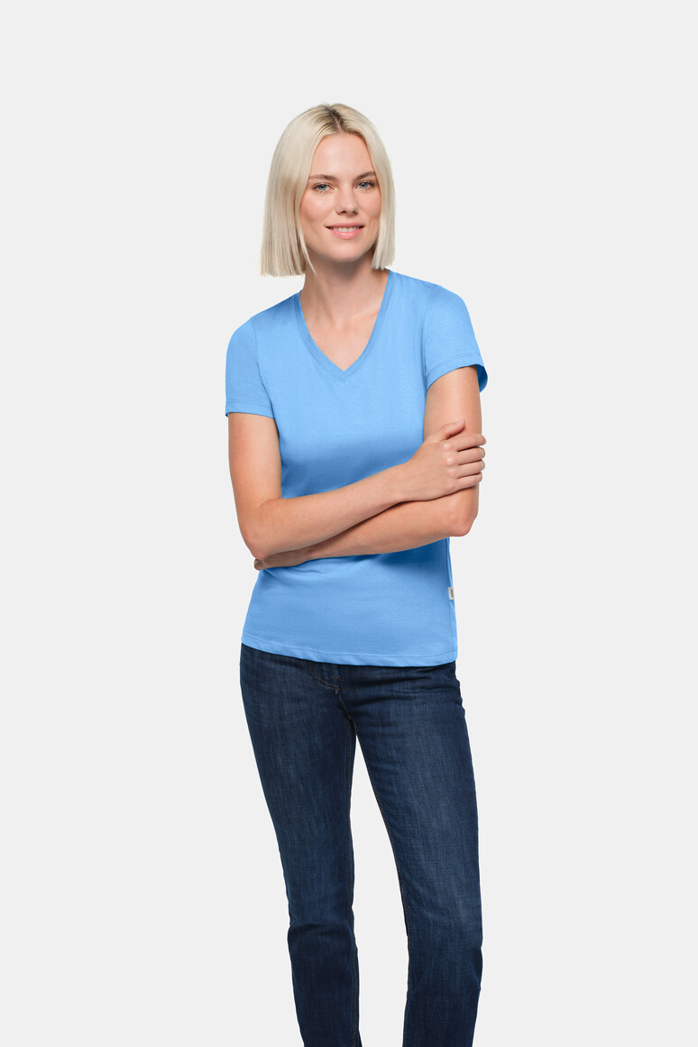 126 HAKRO Damen V-Shirt Classic