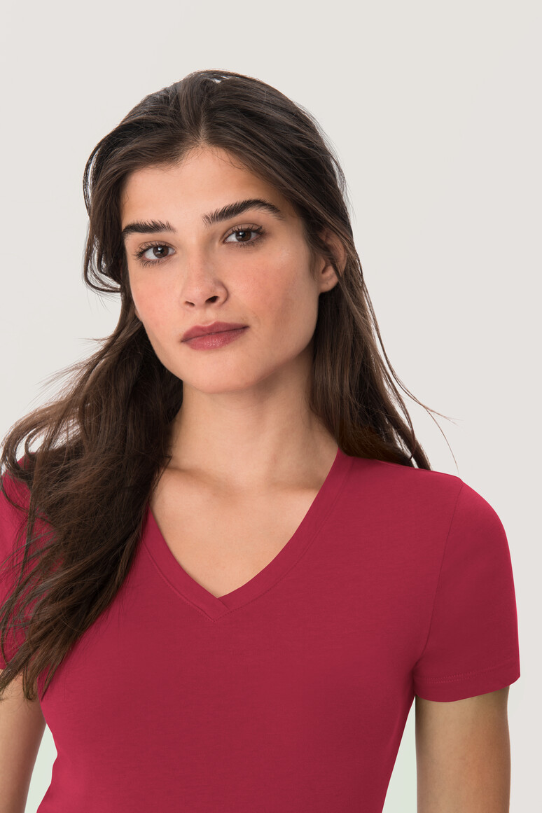 126 HAKRO Damen V-Shirt Classic
