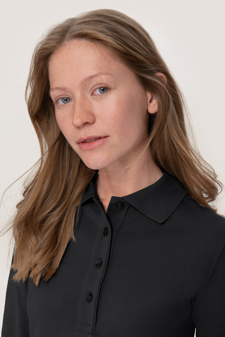 215 HAKRO Damen Longsleeve-Poloshirt Mikralinar®