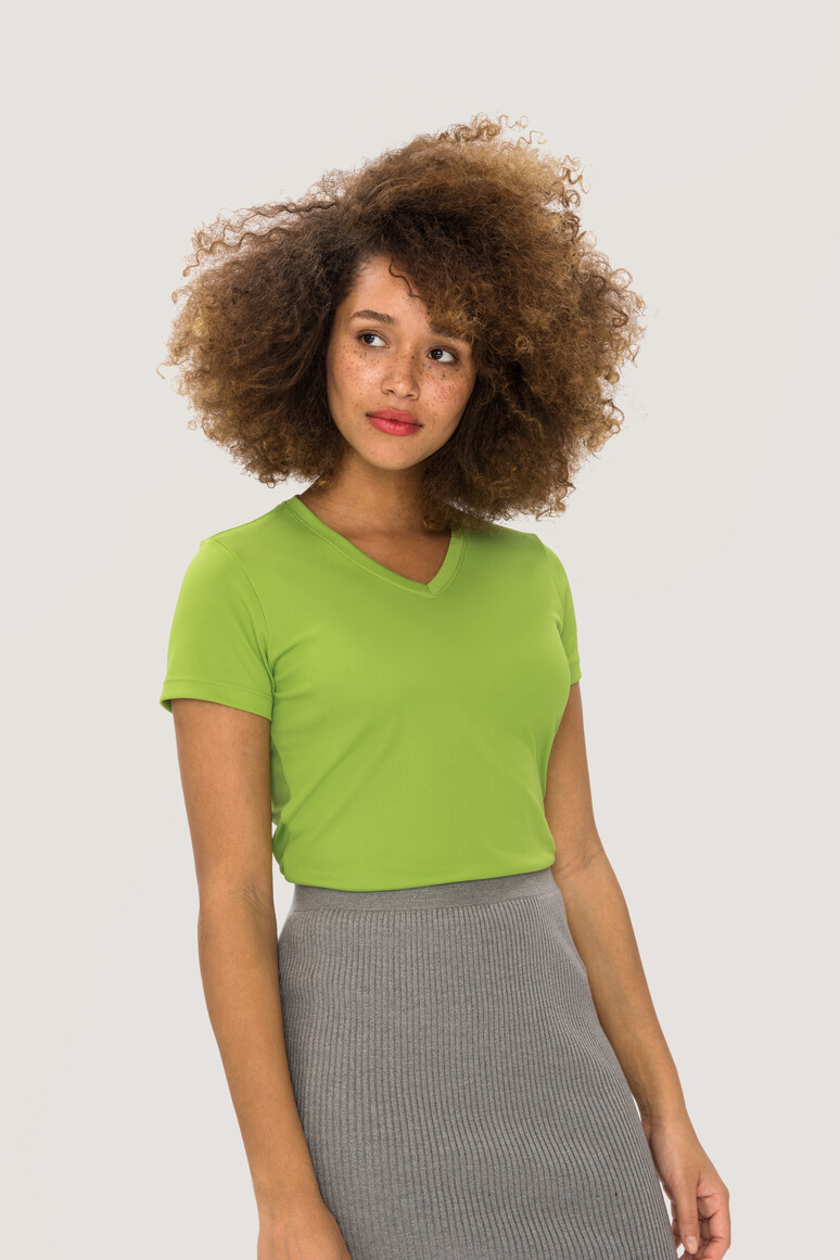 187 HAKRO Damen V-Shirt COOLMAX®