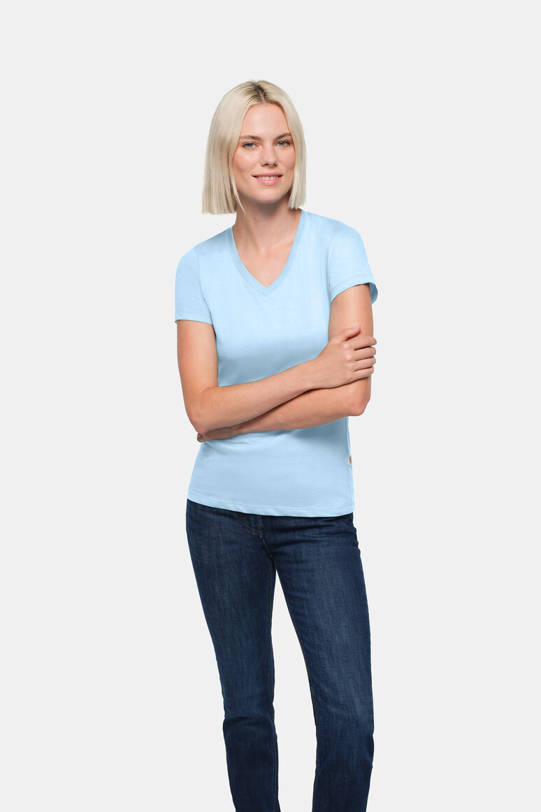 126 HAKRO Damen V-Shirt Classic