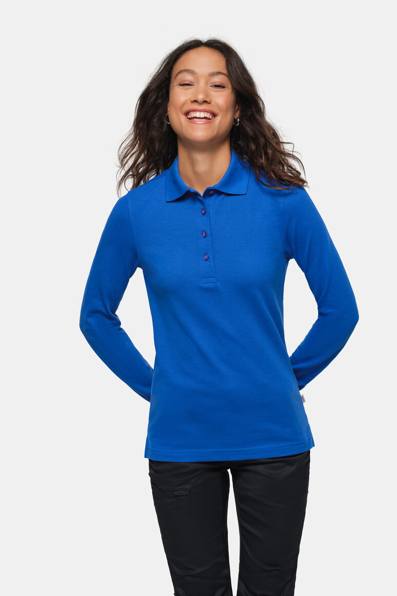 215 HAKRO Damen Longsleeve-Poloshirt Mikralinar®