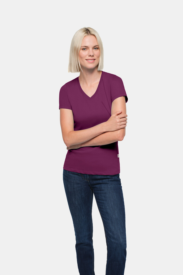 126 HAKRO Damen V-Shirt Classic