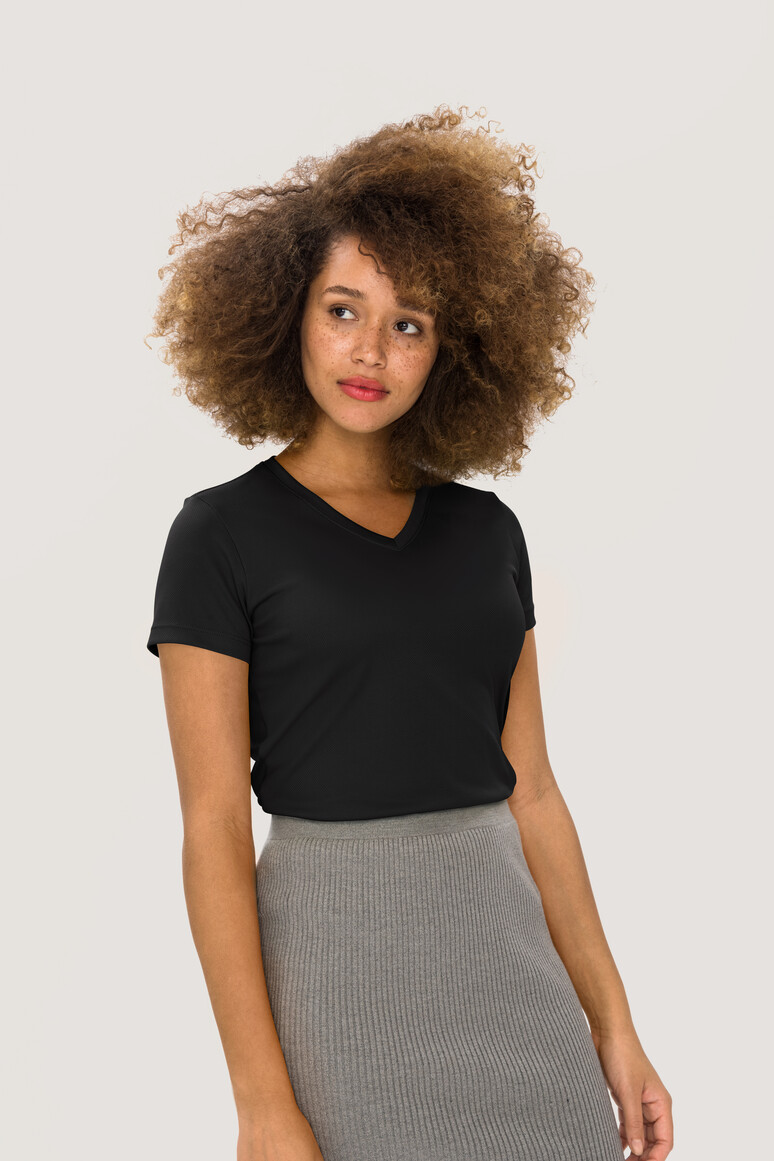 187 HAKRO Damen V-Shirt COOLMAX®