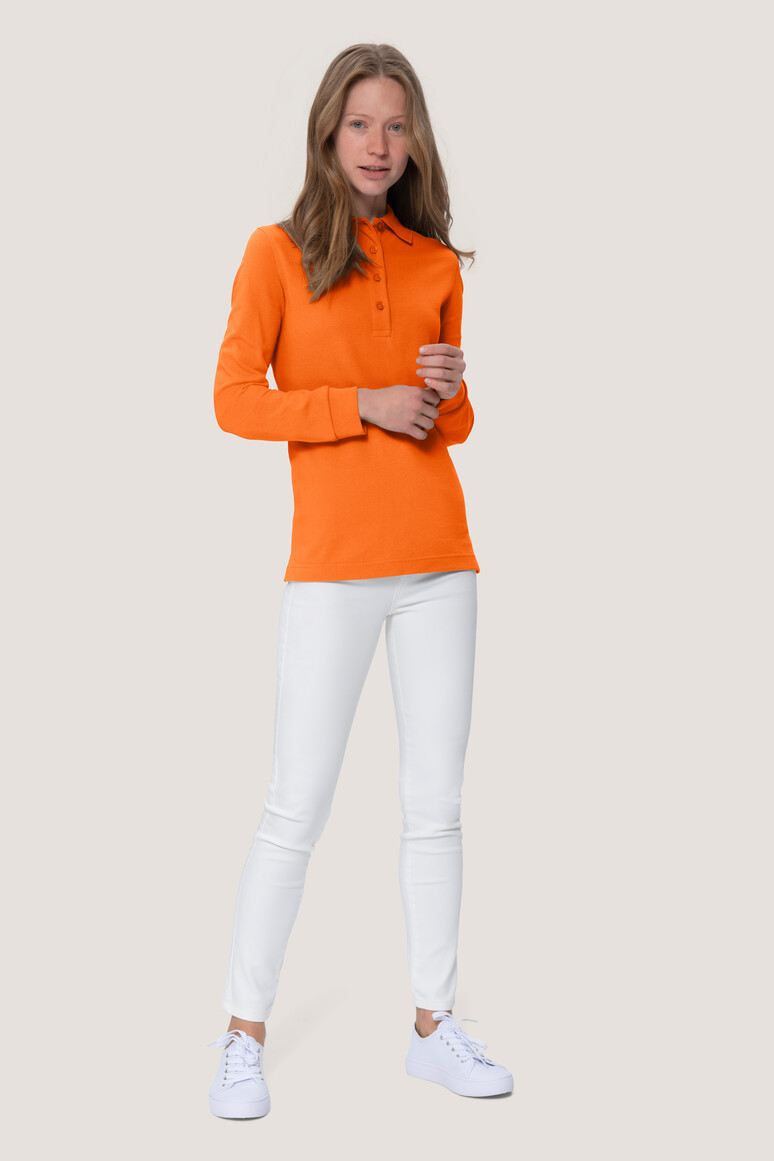 215 HAKRO Damen Longsleeve-Poloshirt Mikralinar®