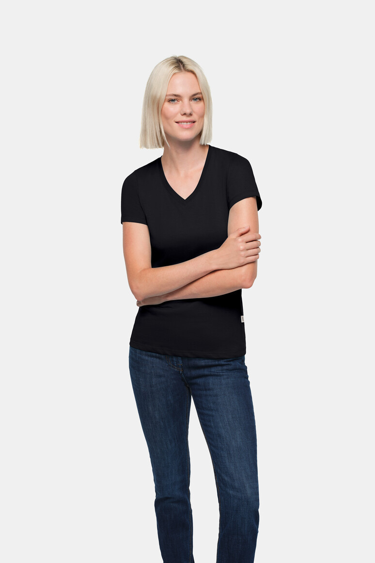 126 HAKRO Damen V-Shirt Classic